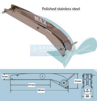 Maxwell MAXSET Bow Roller - Polished - Fits Maxset Anchor 10 kg (P105077)