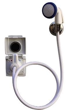 EZY RV Exterior Shower Outlet - Large Shower Head with Lock-Off  Trigger and Mixer Tap - Suits RV or Boats (Ezy RV)