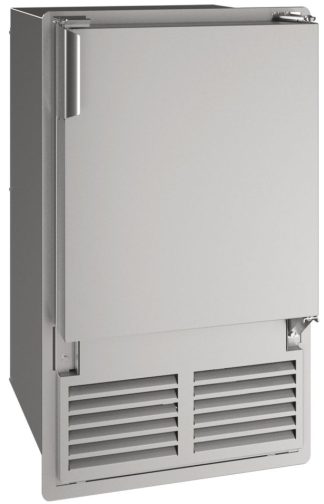 U-Line Marine Ice Maker - Stainless Steel - FLANGE FLUSH TO CABINET  - Makes up to 10.4Kg Ice per Day - Holds 5.5Kg Ice (493/UMCR014-SC02A)